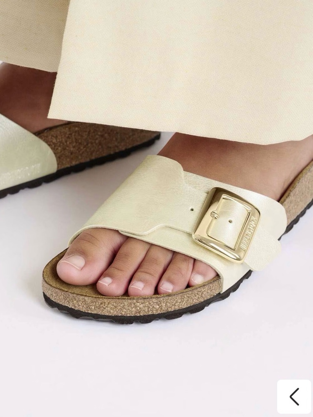 Birkenstock Catalina Cushion Buckle Sandals - Graceful Pearl White - Size 40 - Picture 7 of 12
